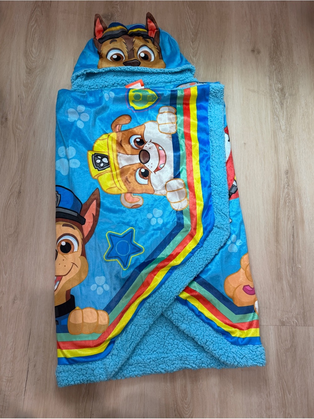 Nickelodeon Paw Patrol Blue Hooded Superhero Costume Blanket